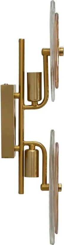 Szklany kinkiet w kolorze złota Venice – Mauro Ferretti