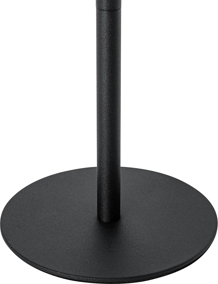 Lampa stołowa czarna ładowalna w tym LED i ściemniacz IP54 - Jude