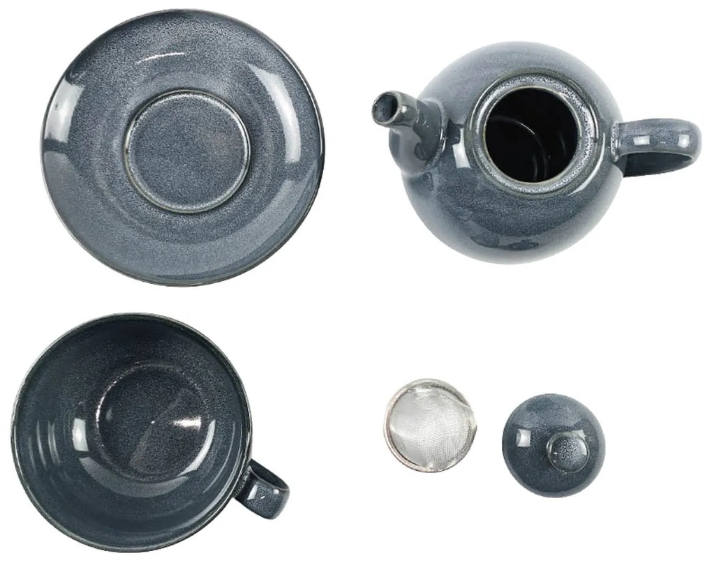 Dzbanek z filiżanką CALLIE, ceramiczny, 500 ml