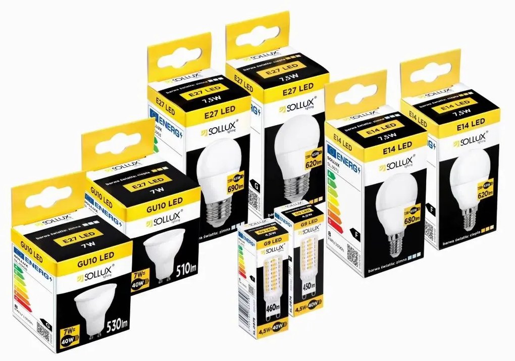 Żarówka LED GU10 3000K 7W 510lm SOLLUX LIGHTING
