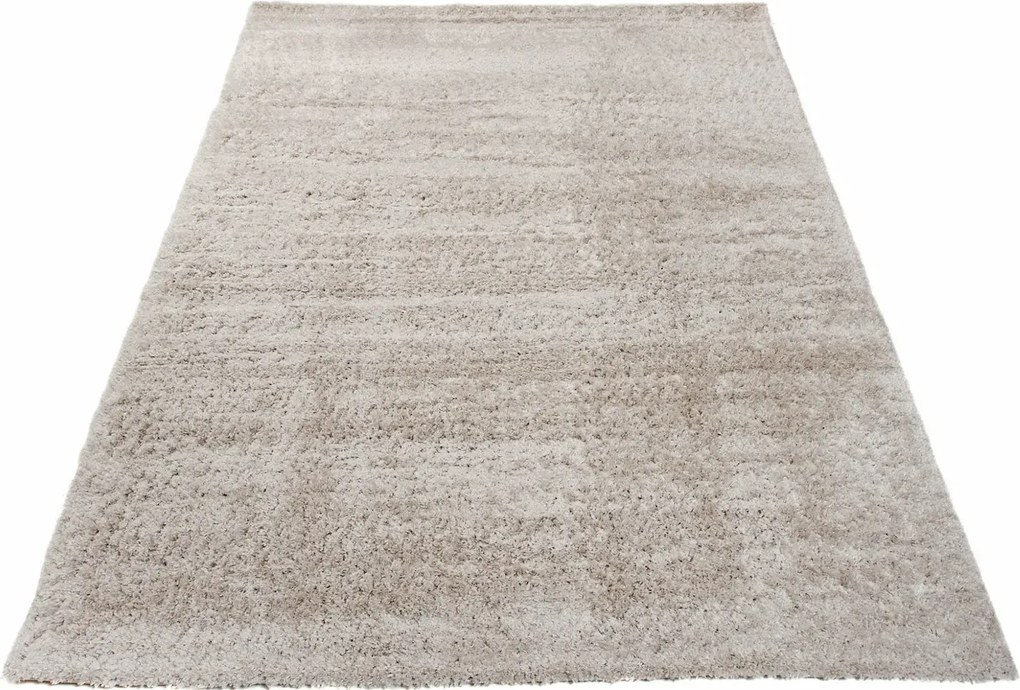 Jasnoszary dywan shaggy w stylu boho T3-Z31