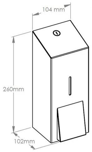 Dozownik mydła w pianie MERIDA TOP, 700 ml, stal nierdzewna matowa