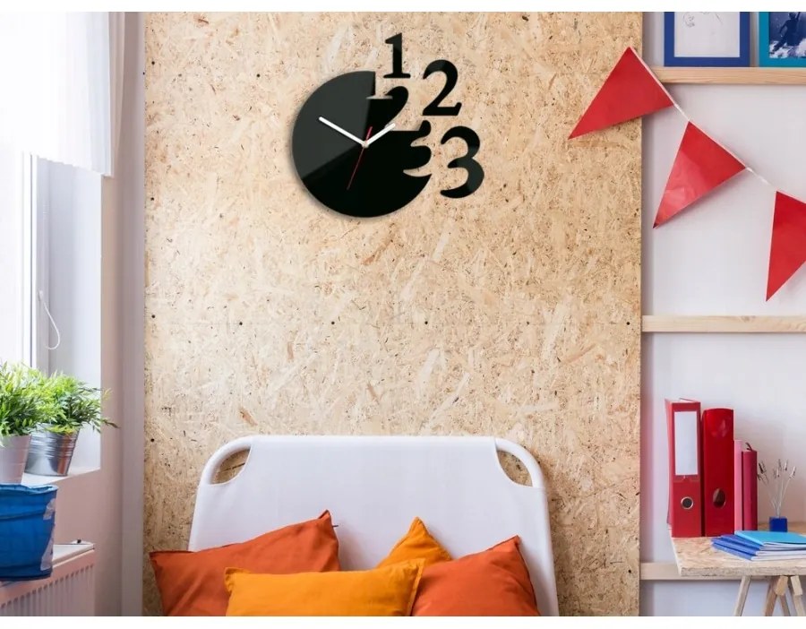 Zegar ścienny okrągły z cichym mechanizmem na ścianę akrylowy efektowny