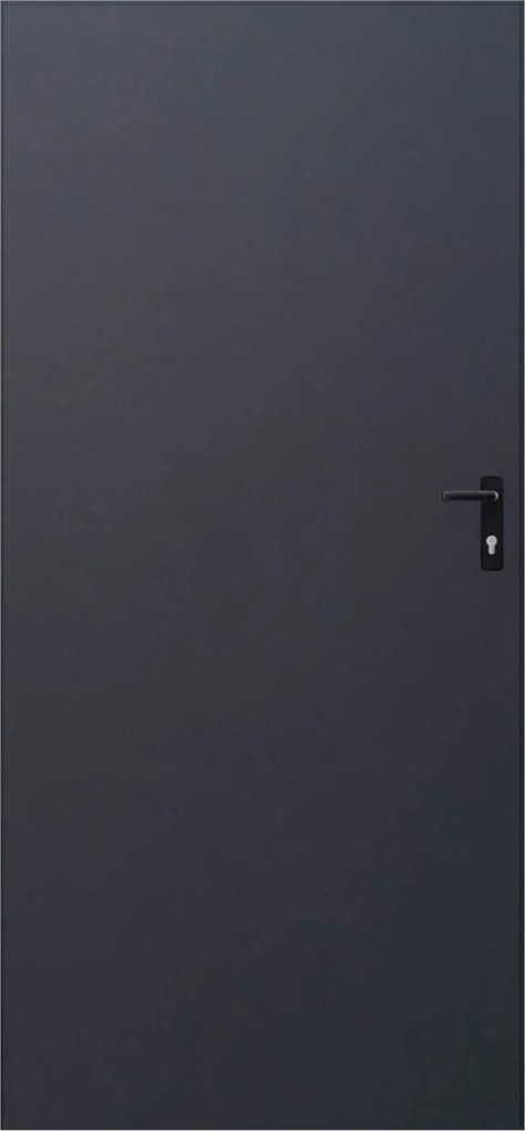 Drzwi wewnętrzne blaszane 90 x 197 cm, lewe, antracyt