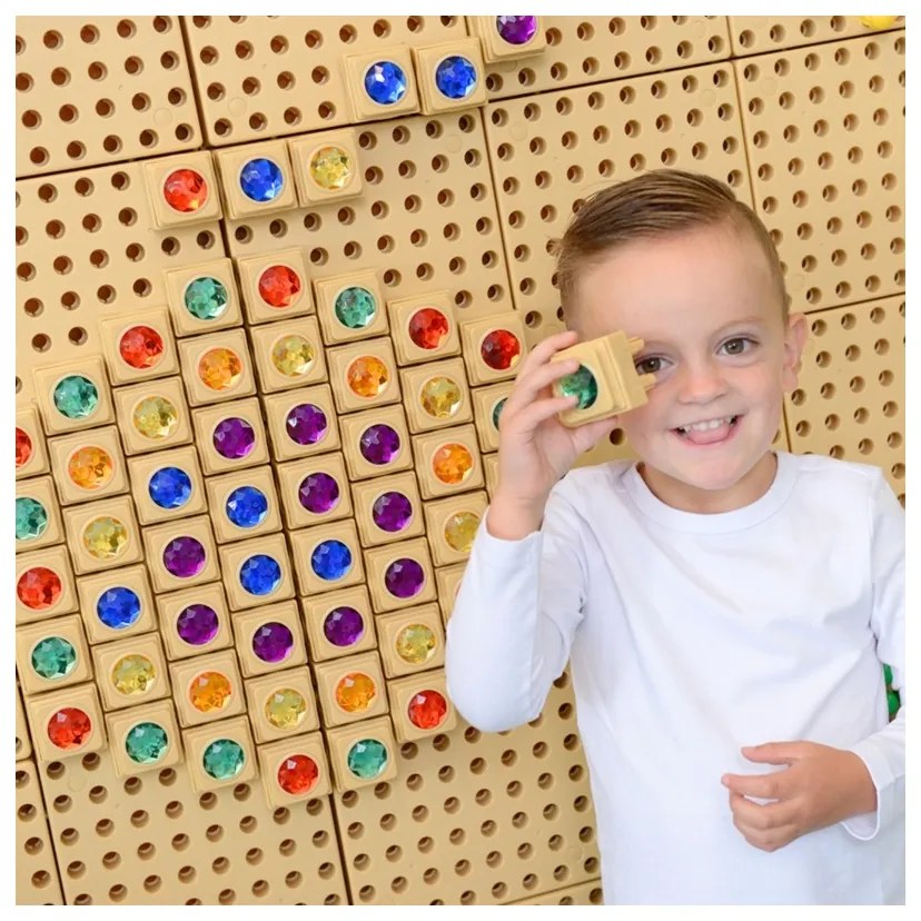 Masterkidz akrylowe kolorowe diamenciki do tablicy naukowej stem 72 sztuki
