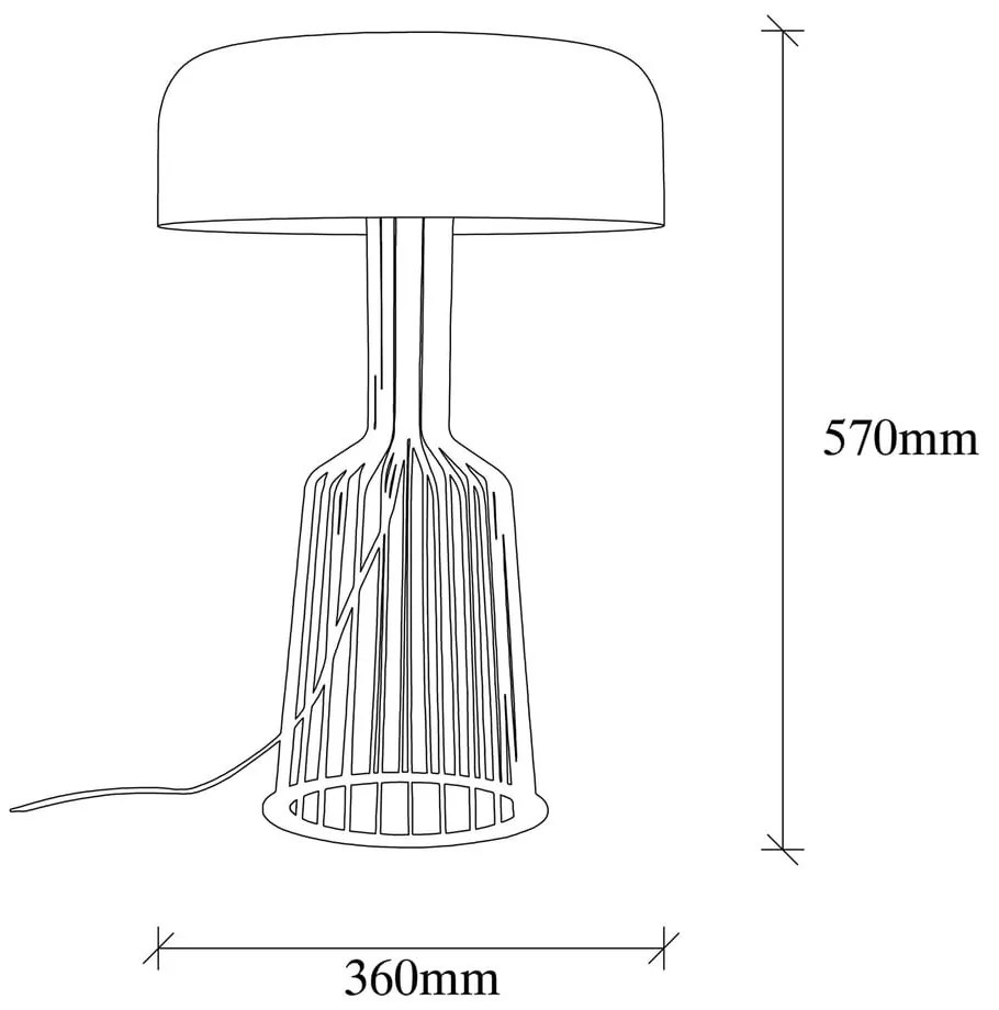 Czarna lampa stołowa z metalowym kloszem (wysokość 57 cm) Fellini – Opviq lights