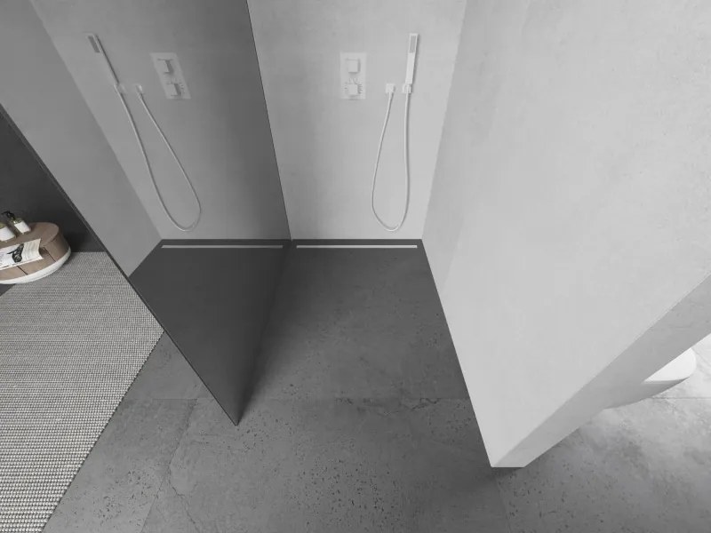 Mexen Kioto ścianka prysznicowa Walk-in 100 x 200 cm, lustro 8 mm, biała - 800-10-101-20-50