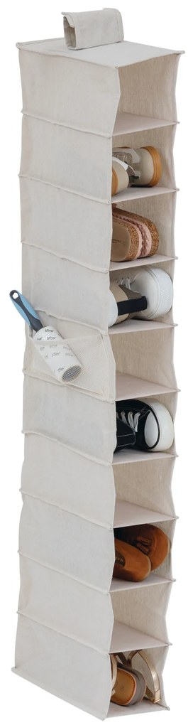 Organizer wiszący na buty DRESSY, 10 komór, 29,5 x 15,5 x 128 cm