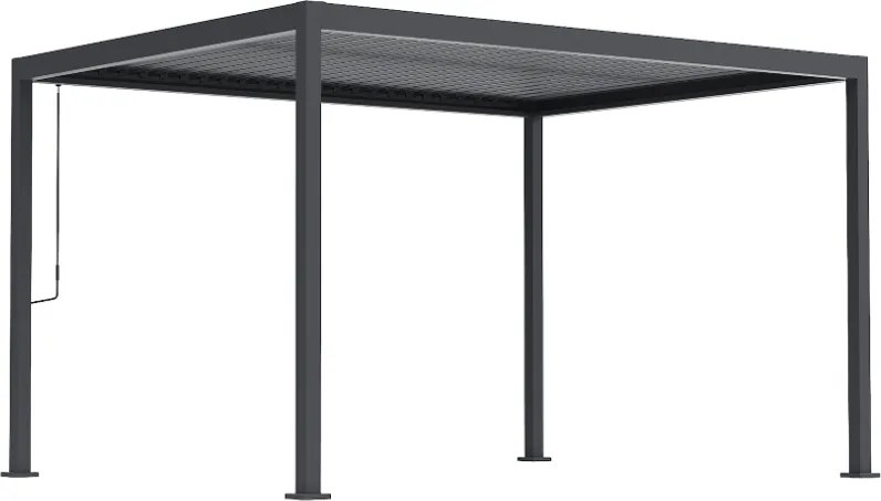 PERGOLA OGRODOWA MANUALNA ANTRACYTOWA 3x4m ORIGIN