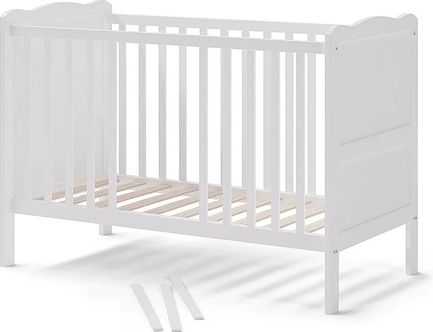 Łóżeczko dla dziecka biały 124x65x87 tobi