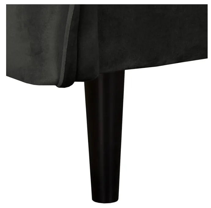 Ciemnoszara aksamitna sofa 138 cm Juli – Ropez