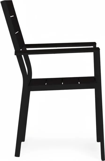 Krzesła ogrodowe Caprila - zestaw 2 szt. na taras i balkon, kolor czarny
