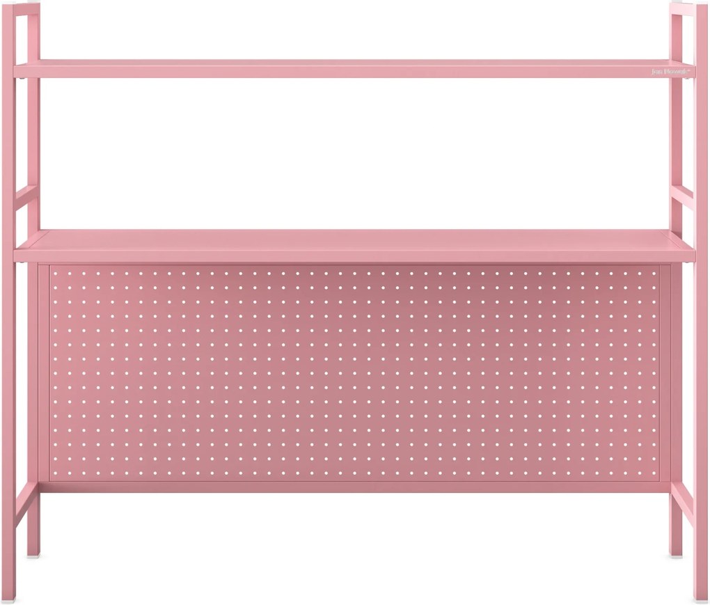 Metalowa nadstawka na biurko WENDY, 1150 x 980 x 220 mm, różowa