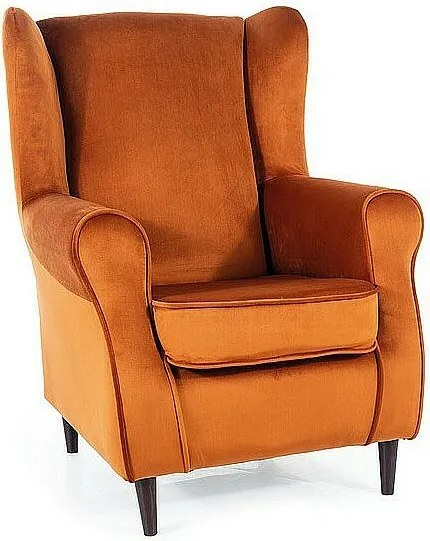 Fotel BARON VELVET cynamonowy
