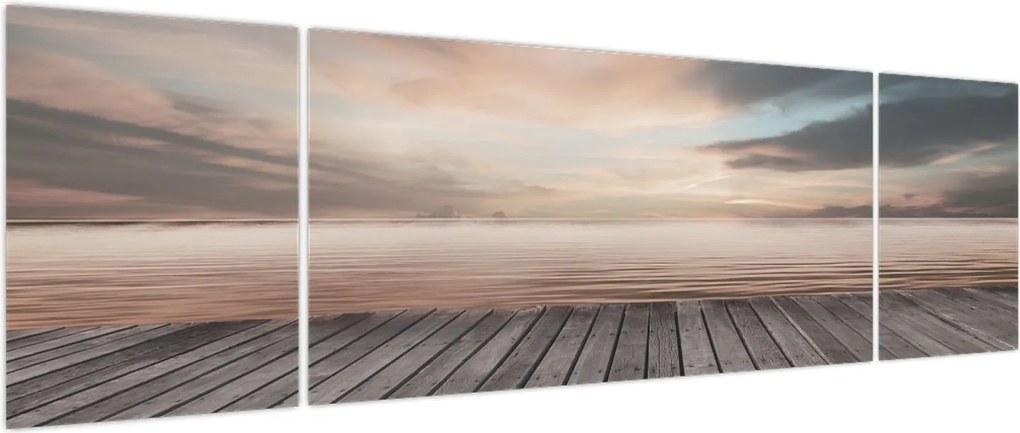 Obraz - Molo o zachodzie słońca (170x50 cm)