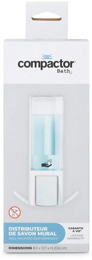 Biały naścienny dozownik do mydła 500 ml – Compactor