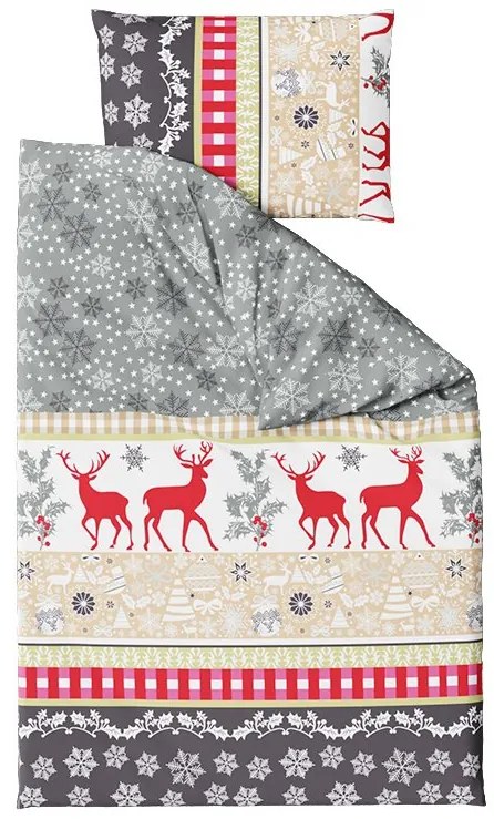 PrzytulneMieszkanie.pl PrzytulneMieszkanie.pl Flanelowa pościel CHRISTMAS TIME kolorowa Rozmiar pościeli: 70 x 90 cm | 140 x 220 cm