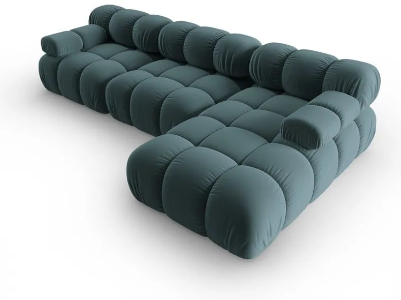 Morska aksamitna sofa 285 cm Bellis – Micadoni Home