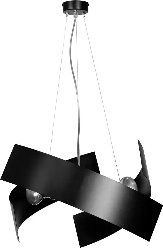 Czarna loftowa lampa wisząca z regulacją - D026 H4-A37