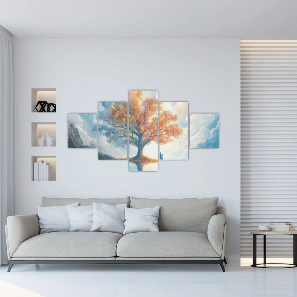 Obraz – Drzewo życia i miłości (125x70 cm)