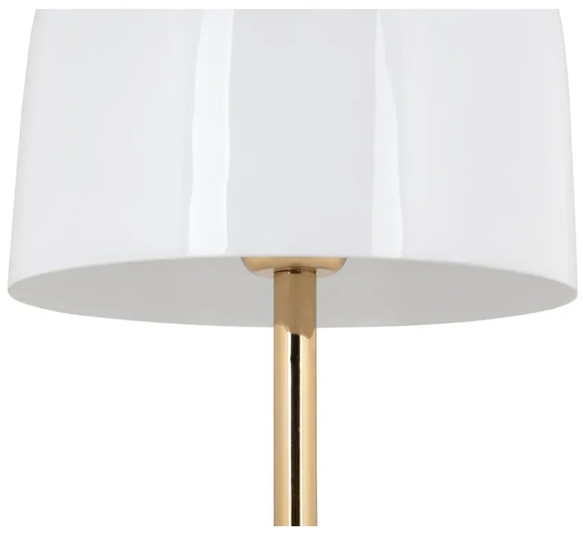 Biała lampa stołowa z metalowym kloszem (wysokość 50 cm) Manta – Leitmotiv