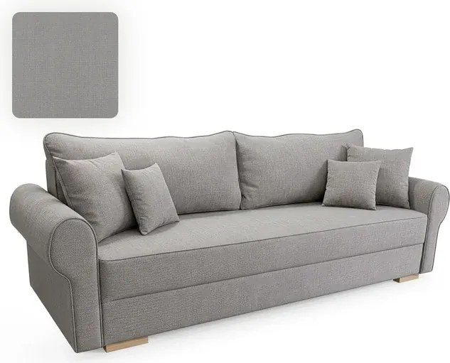 Sofa z Funkcją Spania RELON Szara Nowoczesna