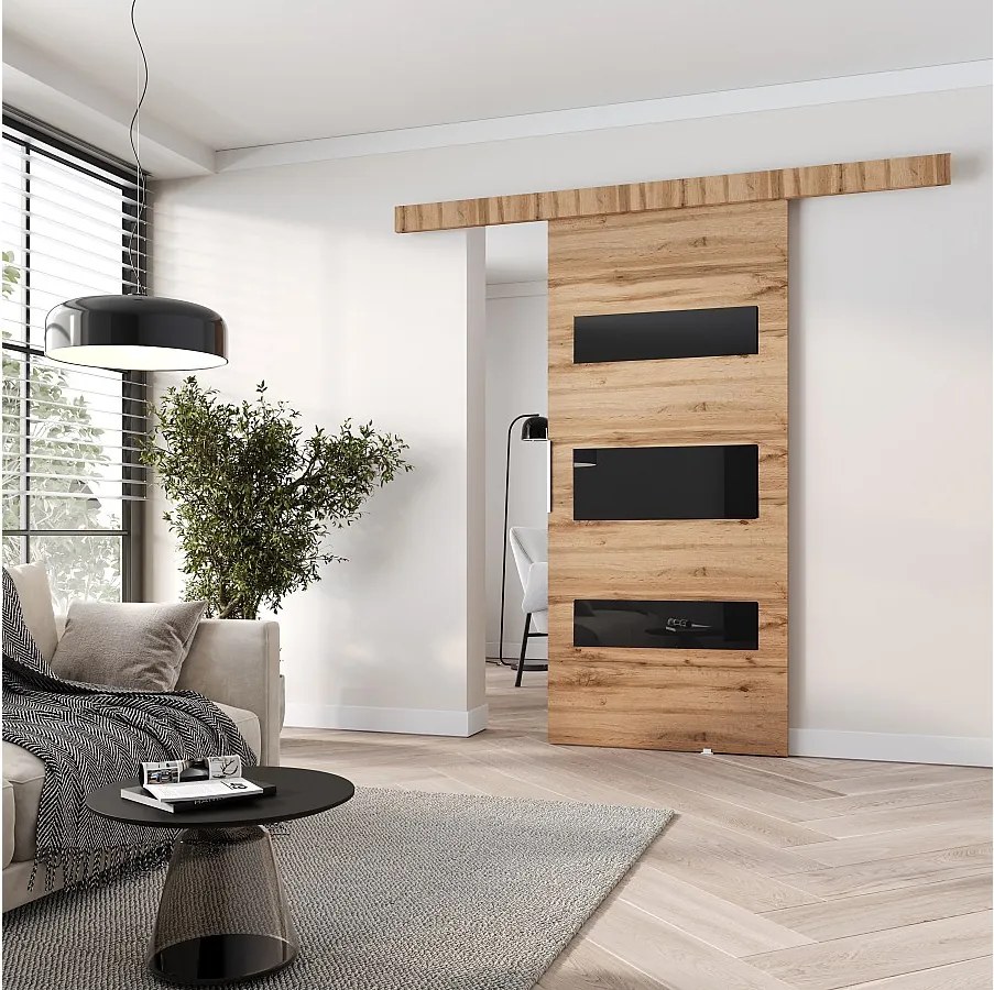 MINIO go for it, Drzwi przesuwne wewnętrzne CLEAN D 96 cm  w kolorze dąb wotan