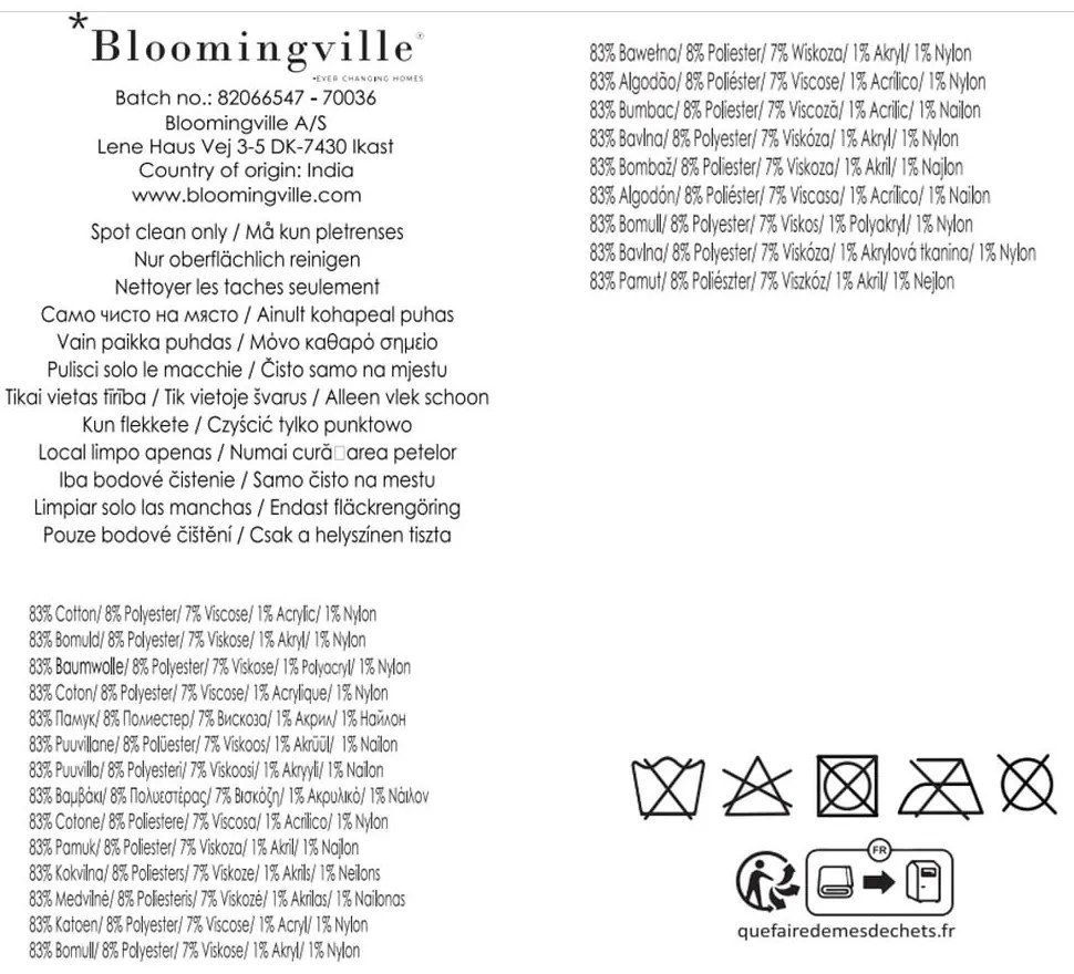 Beżowo-bursztynowy bawełniany dywan 140x200 cm Chola – Bloomingville