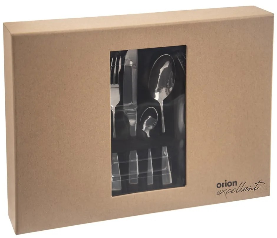 Sztućce 24 szt. ze stali nierdzewnej w kolorze srebra Mirror – Orion