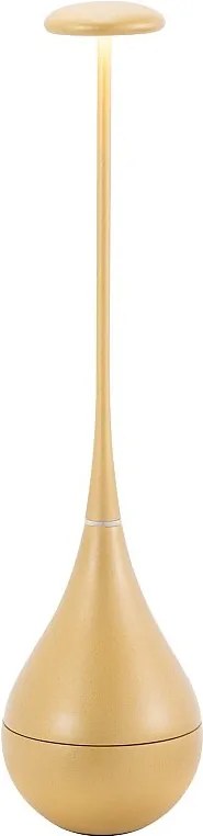 Zafferano Dondolina – Lampa stołowa LED IP65 z akumulatorem, bezprzewodowa, z dotykowym ściemniaczem – włoski design, kolor złoty