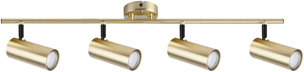 Czteropunktowa lampa nowoczesna na listwie mosiądz - Z021-Kesprit
