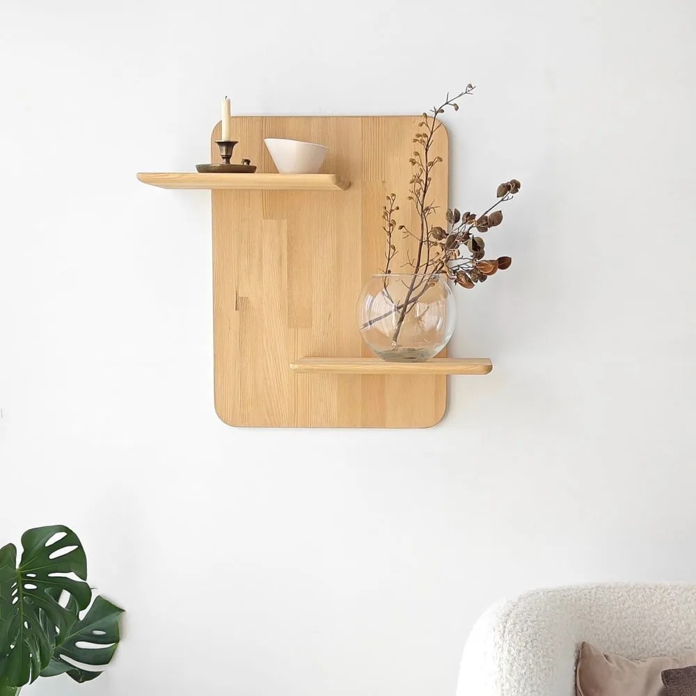 Wielopoziomowa półka z litego drewna dębowego 66 cm Matilda – Kalune Design