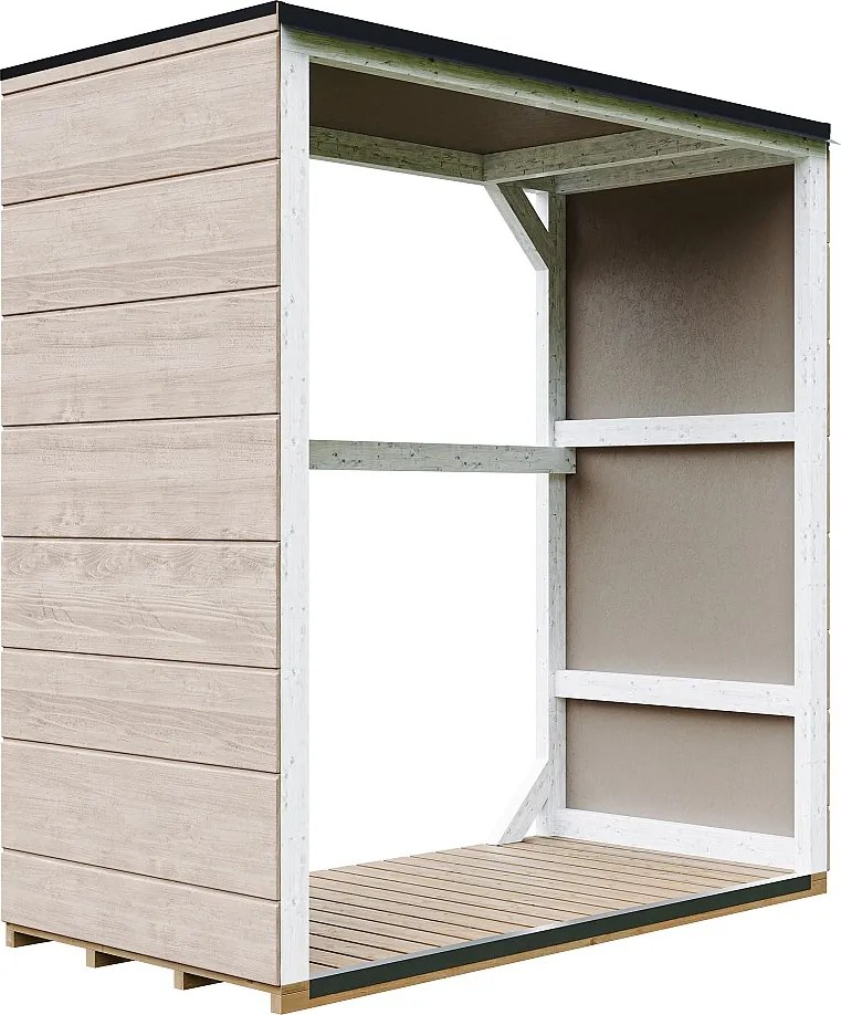 Zewnętrzny schowek na drewno opałowe - 1,14 m² - 75 x 153 x H159 cm - M980-1-TERRA BROWN