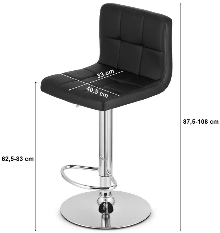 Czarny tapicerowany hoker do wyspy kuchennej D3-S91