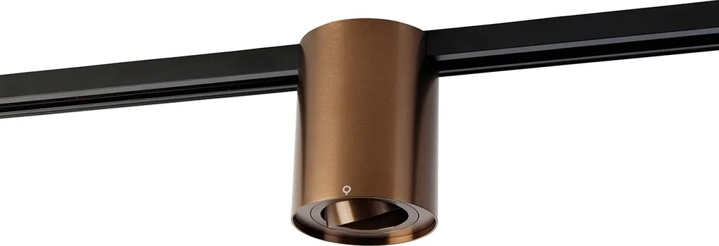 Nowoczesny reflektor szynowy jednofazowy ciemny brąz - Rondoo Up