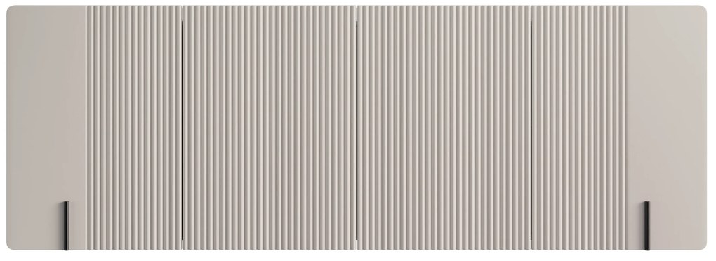 Komoda Malmi 200 cm czterodrzwiowa wisząca - kaszmir / crema bianca / czarny