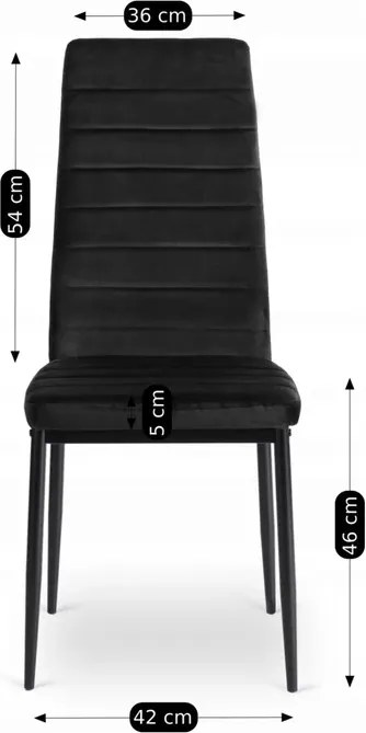 Zestaw Stół Rozkładany SKUBI 120-160 cm Dąb Craft/Czarny i 4 Krzesła NARIS Czarne