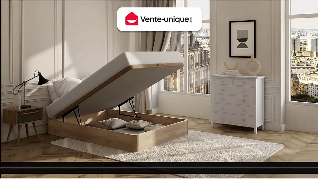 Stelaż ze skrzynią 120 x 200 cm - Biały mat - HESTIA marki YSMÉE