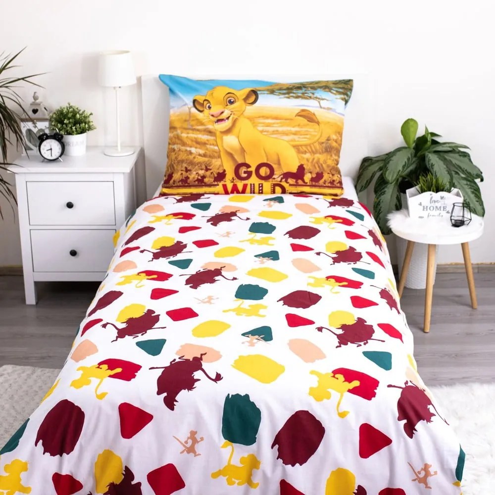 Bawełniana pościel dziecięca jednoosobowa 140x200 cm Lion King – Jerry Fabrics