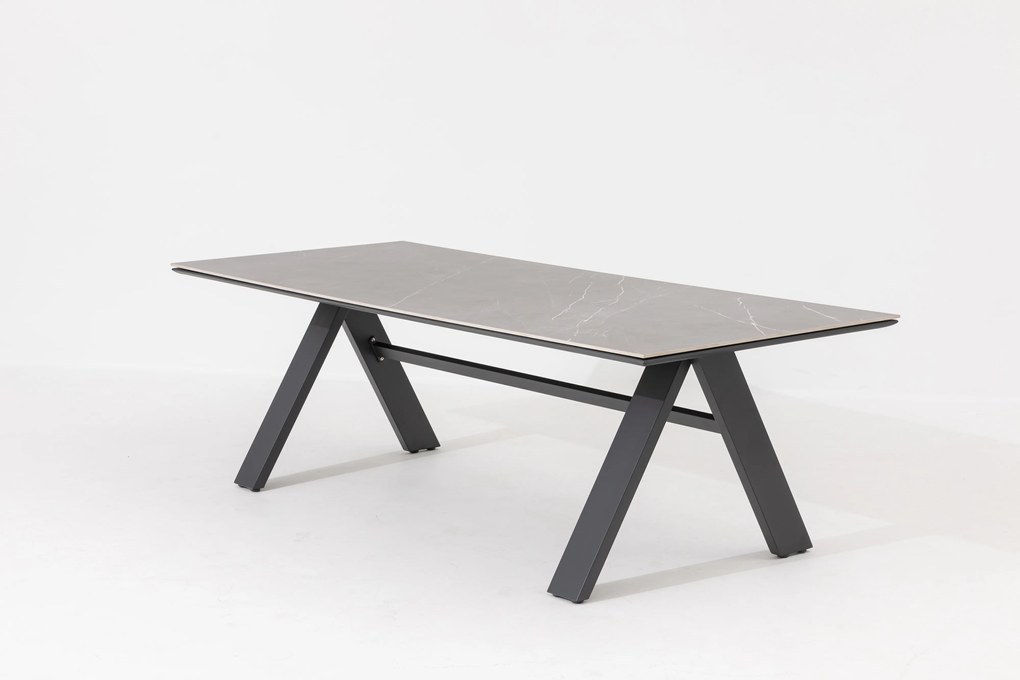 Doppler NOVA AVANTAGE antracyt, fotele regulowane zestaw mebli ogrodowych 6+1