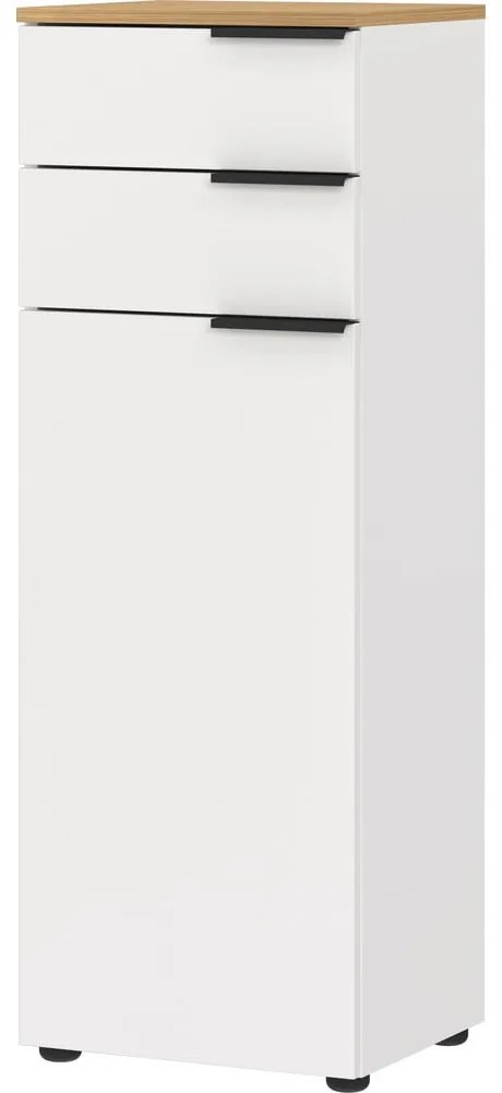 Biała wysoka szafka łazienkowa 39x111 cm Menen – Germania