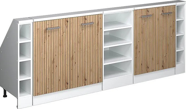 Szafka kuchenna na dach skośny dąb rzemieślniczy 210x46x81.6 r-line