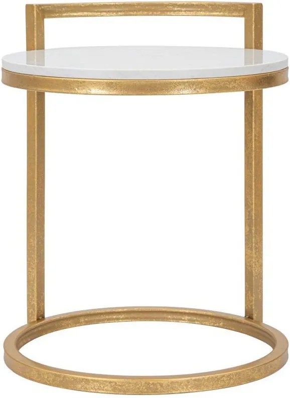 Okrągły stolik z marmurowym blatem ø 40,5 cm Round Marble – Mauro Ferretti