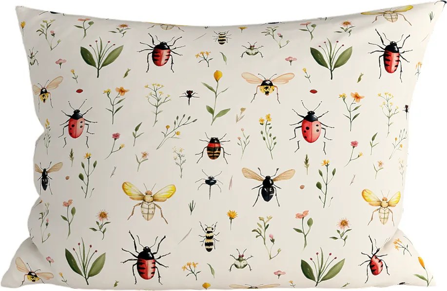 Polibawełniana poszewka na poduszkę INSECTA POLY 70x90 cm, kolorowa