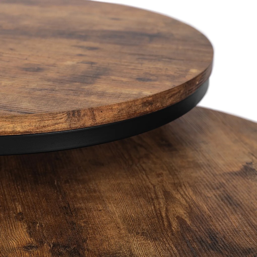 Zestaw Stolików Kawowych FIGO 43 cm/53 cm Dąb Rustykalny