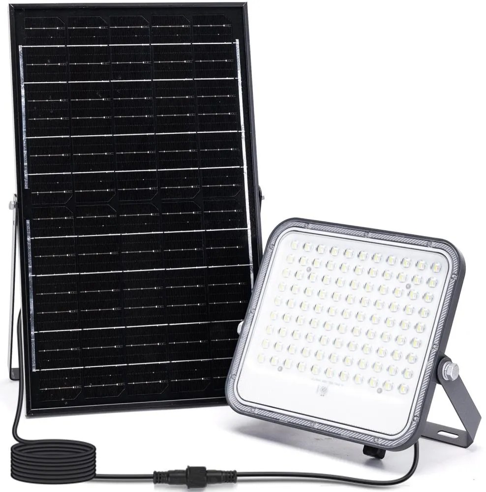 Aigostar - LED RGBW 150W solarny reflektor 3,4V IP66 z pilotem