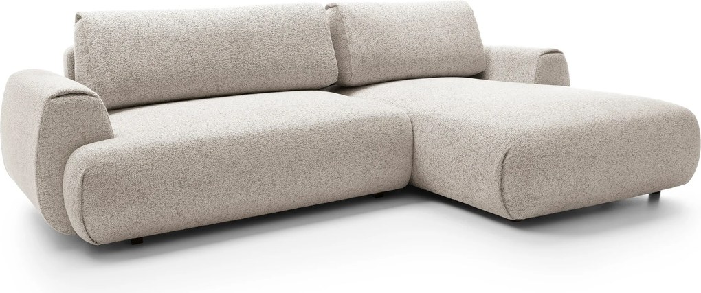 Masseno Narożnik ZEST z funkcją spania i pojemnikiem na pościel Narozniki L, Rozkładana sofa - Szary, PUENTE 09