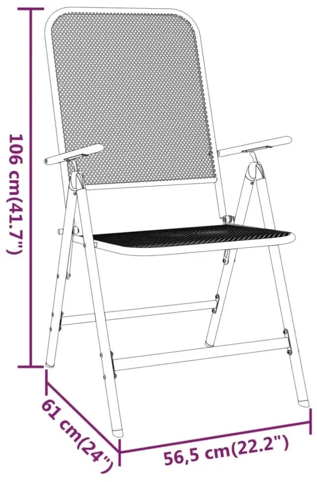 Antracytowy zestaw mebli ogrodowych W4-S48