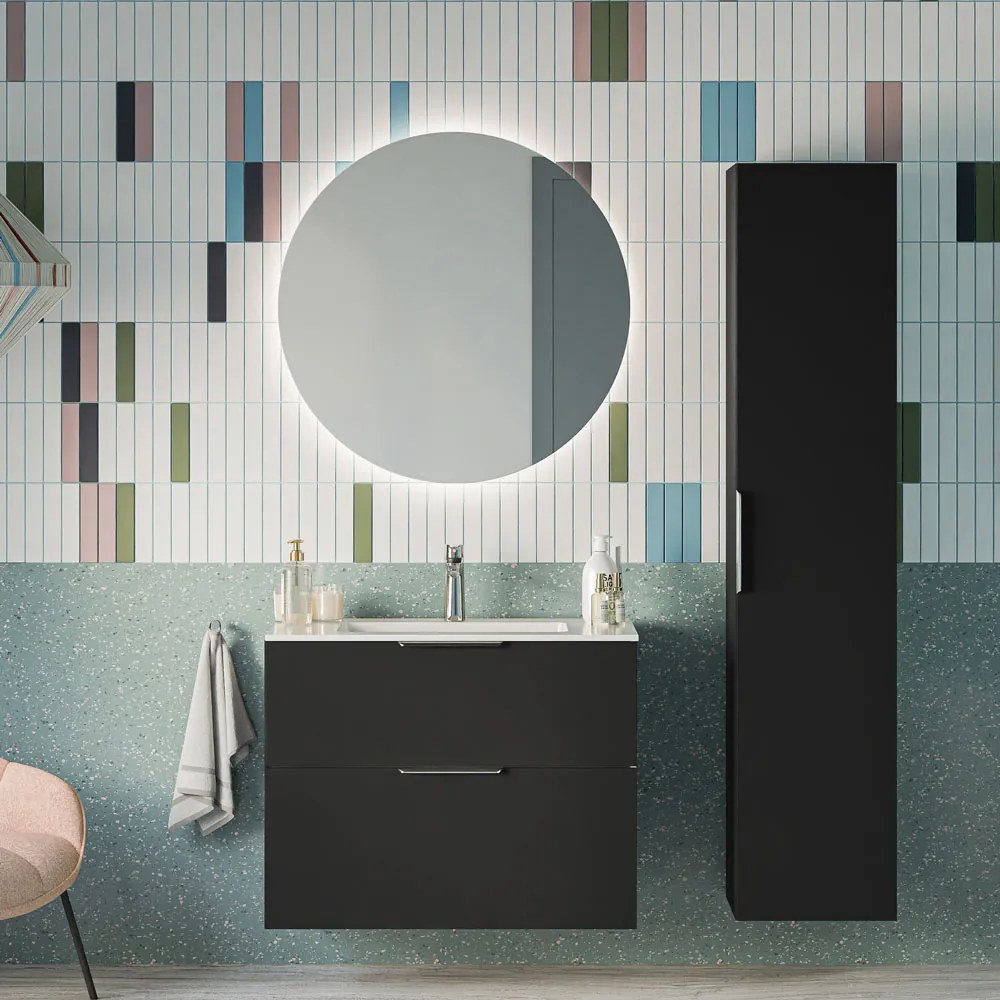 Zestaw mebli łazienkowych TIM 80 cm z umywalką ceramiczną