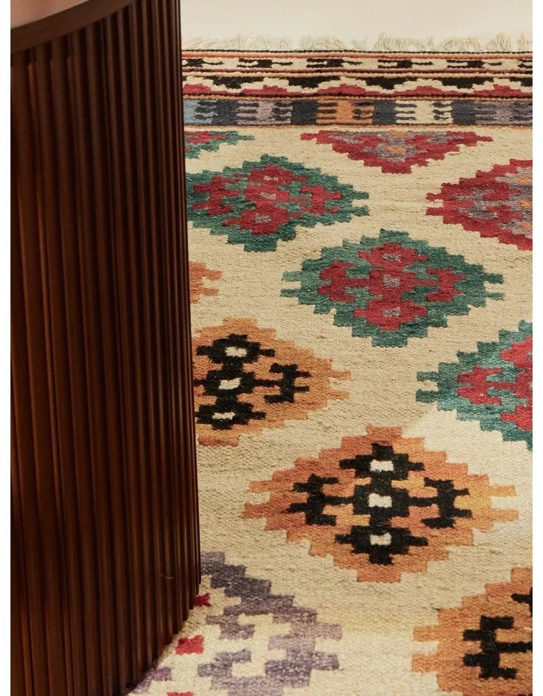 Czerwony wełniany dywan dwustronny tkany ręcznie 120x170 cm Kamal Kian – Nouristan
